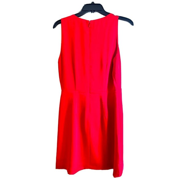 Loft Size 4 Dress Ladies Red Faux Wrap with Tie Little Red Dress NWT - Picture 9 of 10